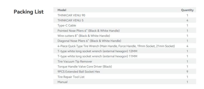 Набір Venu TPMS Tool Kit