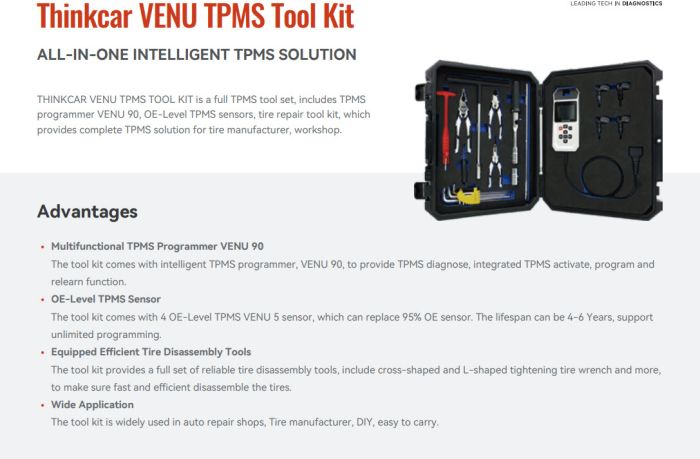 Набір Venu TPMS Tool Kit