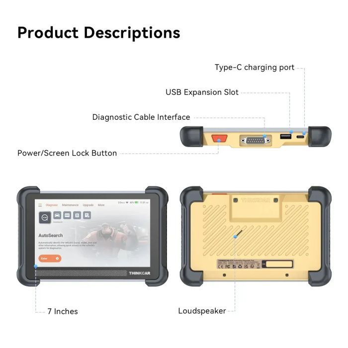 Професійний автосканер Thinkcar THINKSCAN 672 з Active Test і CAN FD