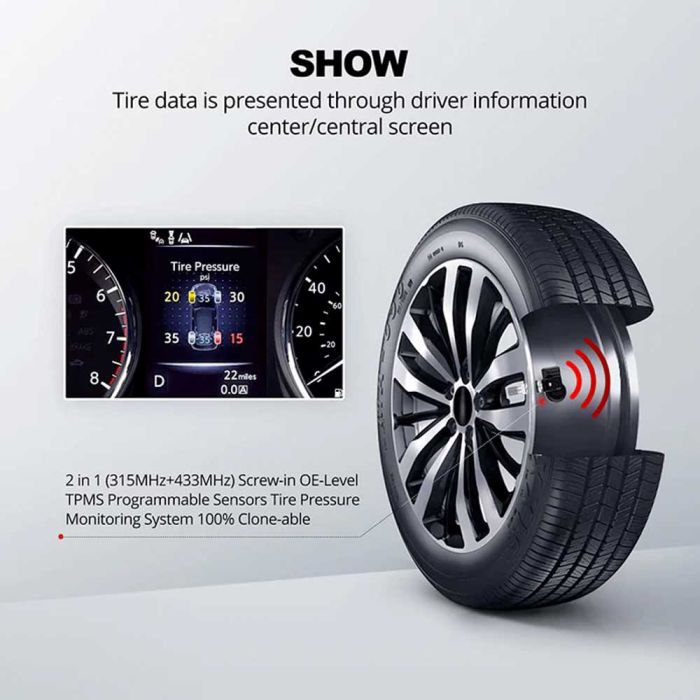 Датчик TPMS (315-433 МГц)  THINKCAR THINKTPMS S3 Rubber(Гумовий шток)