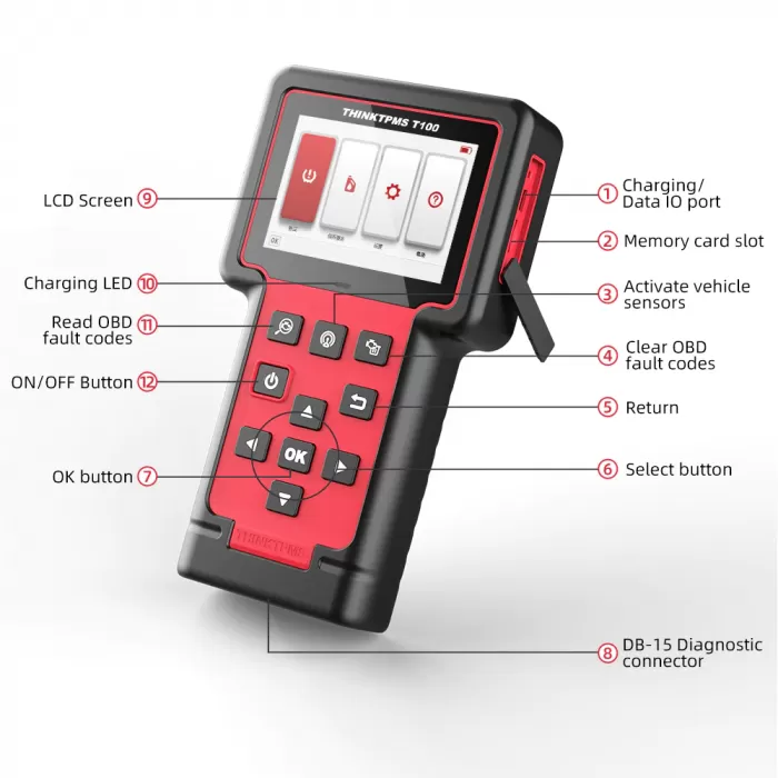 Сканер TPMS Thinkcar T-Wand 100 + 4 датчика
